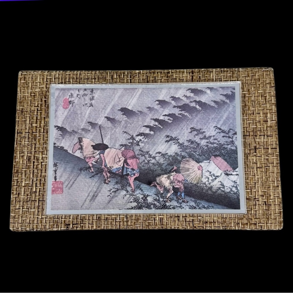 Vintage Midnight Blue LTD Woven Box Japanese Print Art